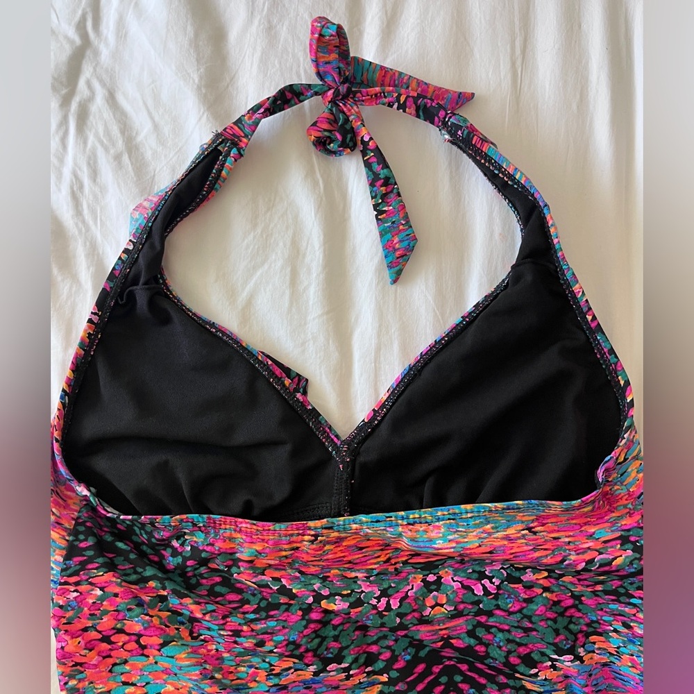 🌈 Assets by Sara Blakely (Spanx) Halter Tankini Top | Flattering Fit | Sz M - Picture 8 of 10